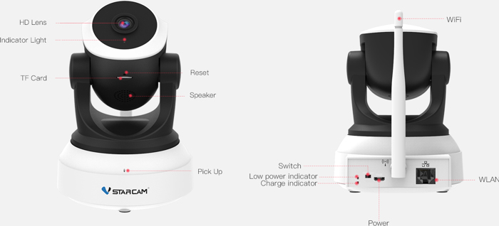 VSTARCAM smart IP kamera CS24B, 3MP, WiFi, battery backup